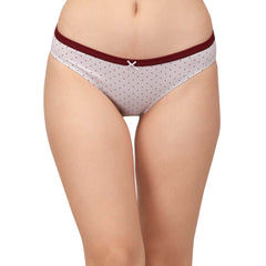 SOIE Woman - Mid Rise Medium Coverage Solid and Printed Cotton Stretch Brief Panty (Pack of 3) - Panty -for Women