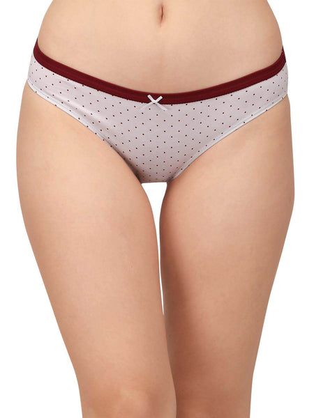 SOIE Woman - Mid Rise Medium Coverage Solid and Printed Cotton Stretch Brief Panty (Pack of 3) - Panty -for Women