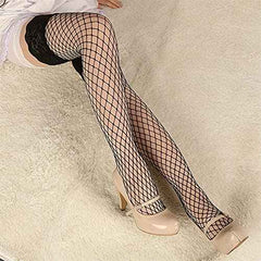 Women's Nylon Blend Elegant Sheer Thigh-High Stockings - Sexy and Durable (Black)