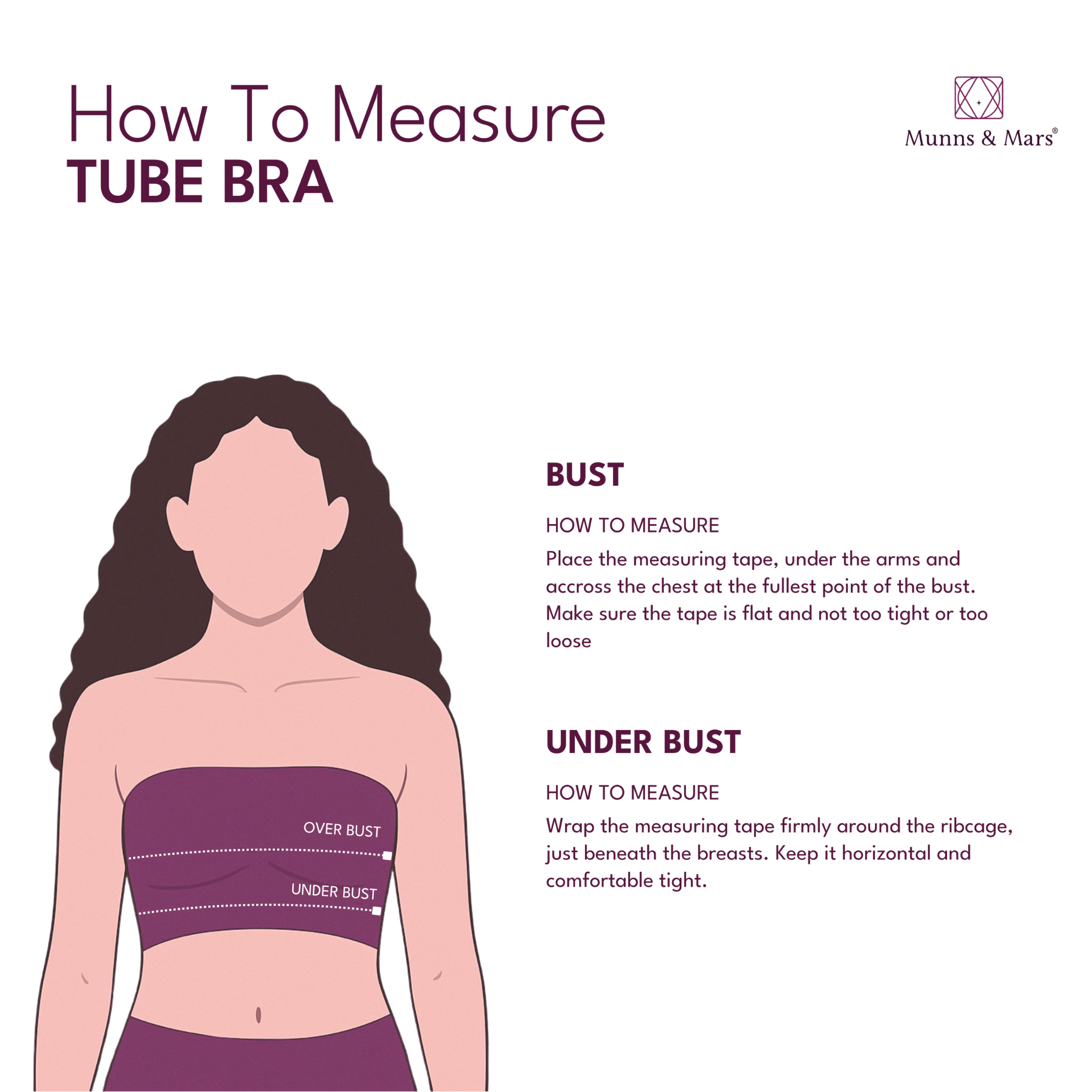 Munns & Mars Seamless Non-Padded Tube Bra - Black