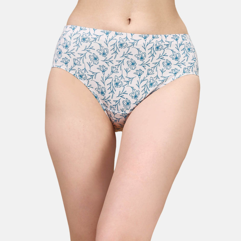 SOIE Woman - High Rise Full Coverage Printed Stretch Cotton Hipster Panty (Pack of 3) - Panty -for Women