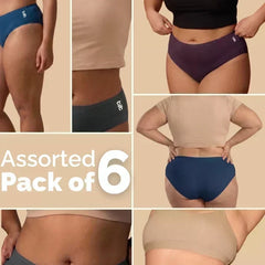 Assorted 6 Pack - Pop Bamboo Absorbent Underwear