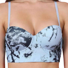 Brachy Women's Blue Underwired Lightly Padded Bralette Multiway Bra