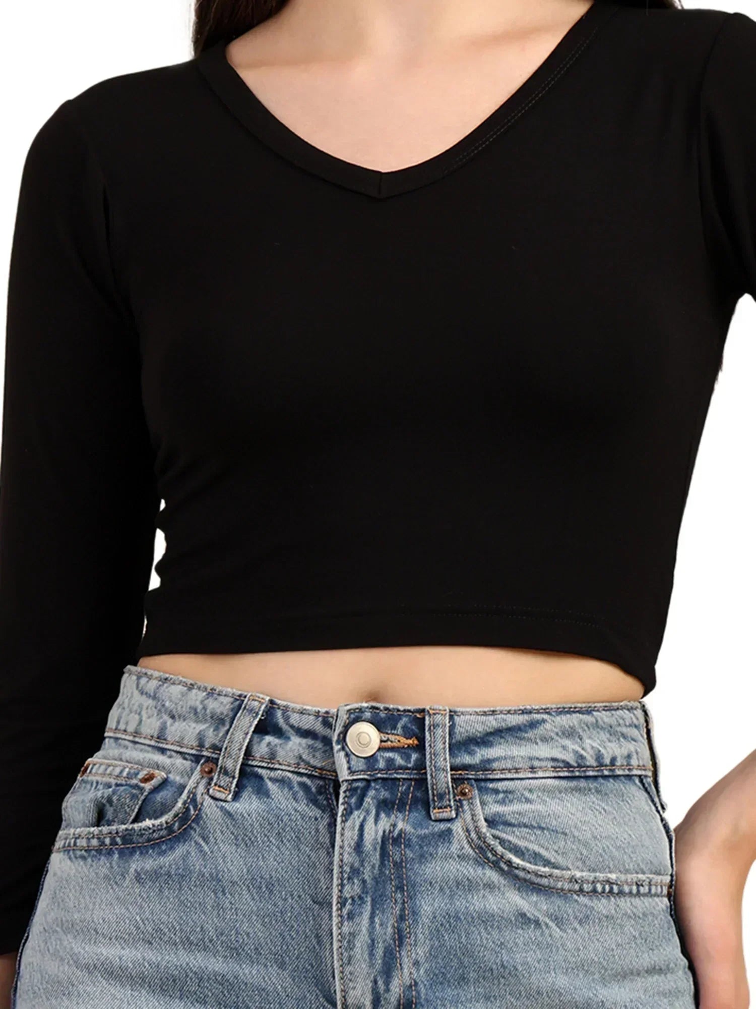 Bamboo Crop Top with Bell Sleeves | Trendy Gen Z Fashion | Eco-Friendly