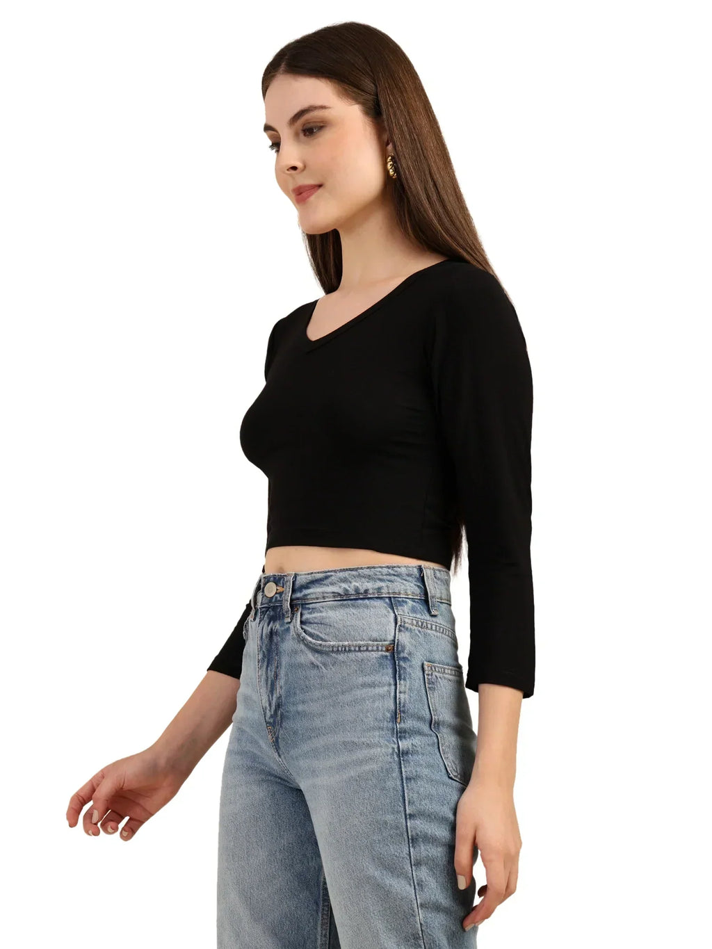 Bamboo Crop Top with Bell Sleeves | Trendy Gen Z Fashion | Eco-Friendly