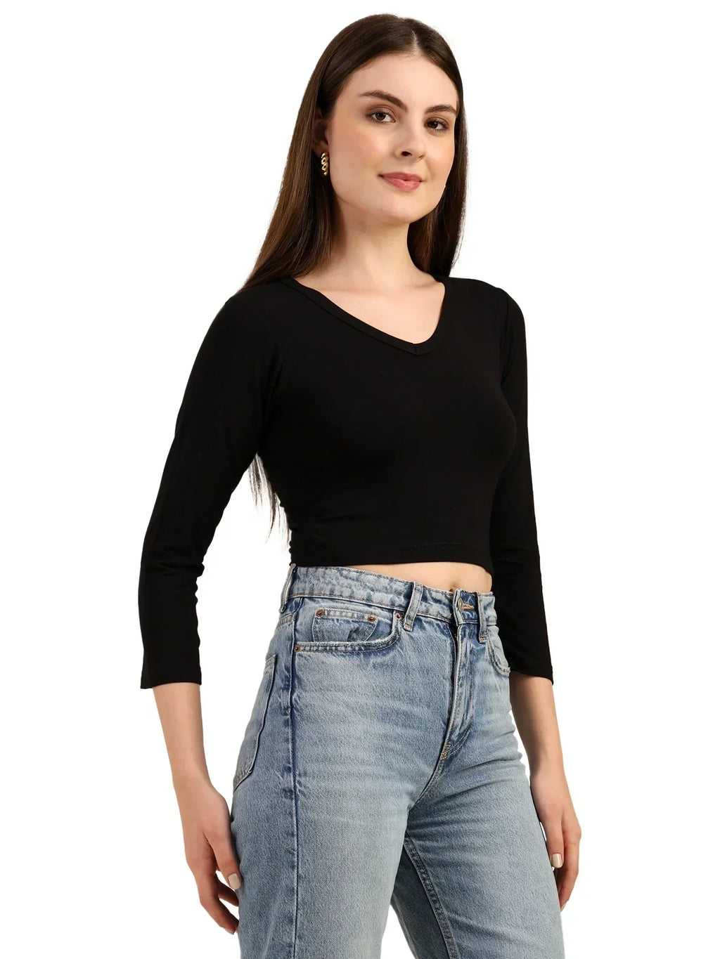 Bamboo Crop Top with Bell Sleeves | Trendy Gen Z Fashion | Eco-Friendly