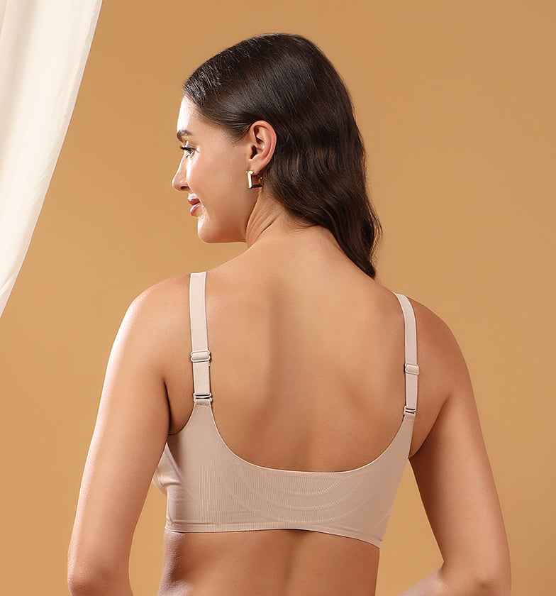 Women Mauve Full Coverage Front Open Maternity Breastfeeding Bra