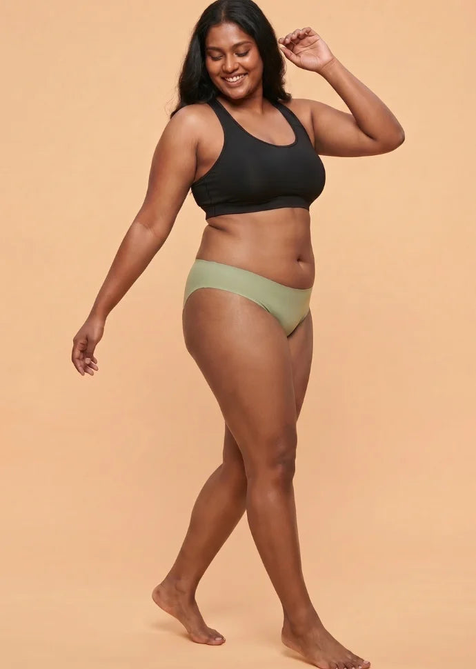2 Pack - Green Low-waist Seamless Underwear