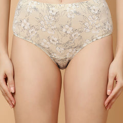 Tummy-Smoothing Printed High Waist Cotton Briefs – Pack of 3