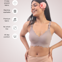 Sofia – Grey Seamless Wireless All Day Bra