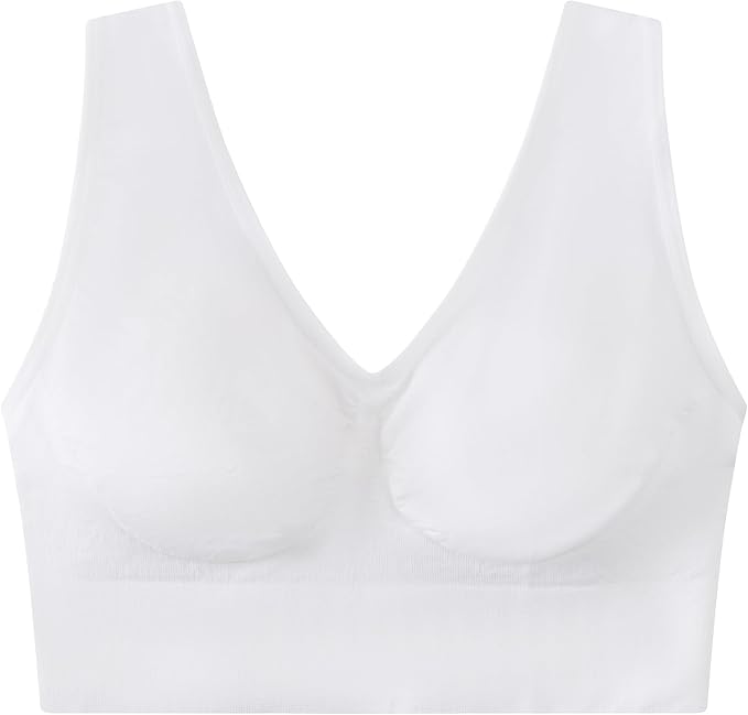 "Woman wearing a white tank top on a white background by brachy"