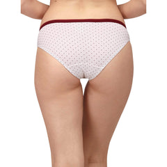 SOIE Woman - Mid Rise Medium Coverage Solid and Printed Cotton Stretch Brief Panty (Pack of 3) - Panty -for Women