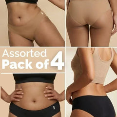 Assorted 4 Pack - Basics Low-waist Seamless Underwear