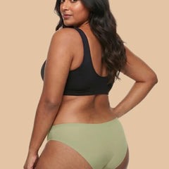 Green Low-waist Seamless Underwear