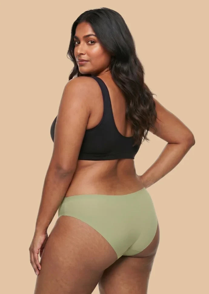 6 Pack - Green Low-waist Seamless Underwear