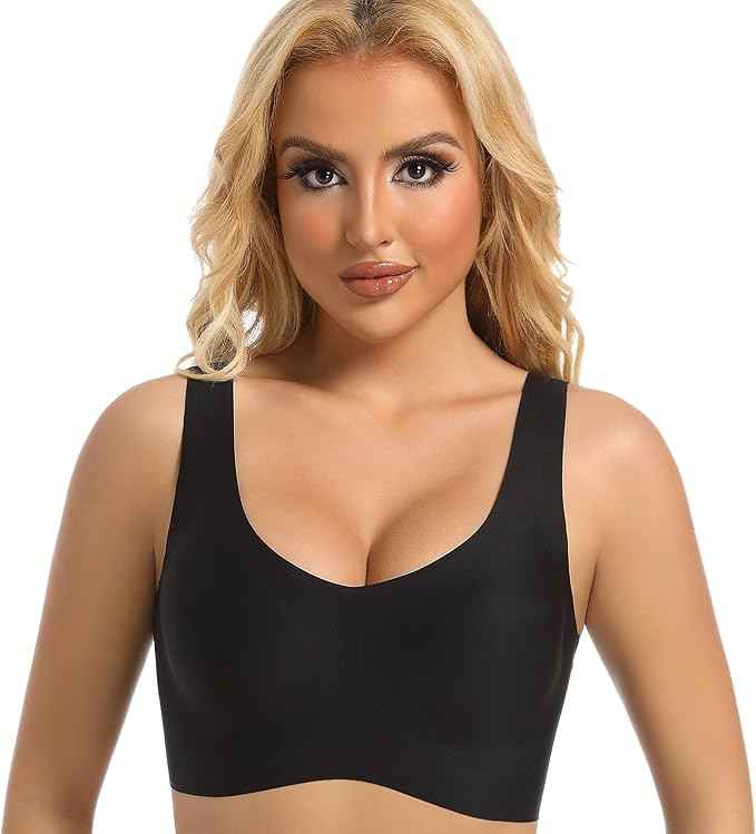 Wireless Bras for Women No Underwire Seamless Soft Everyday Bra Padded Bralette