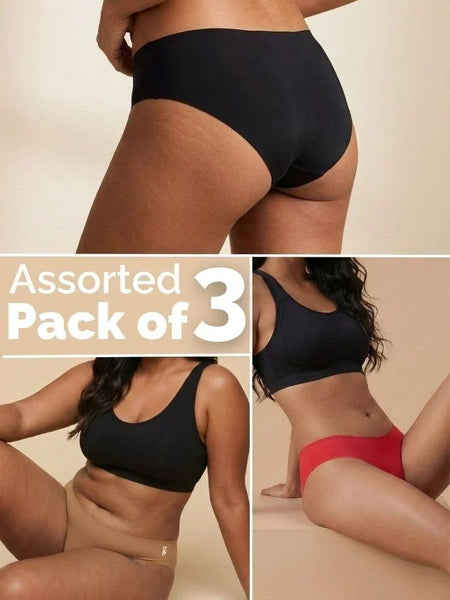 Assorted 3 Pack - Pop Low-waist Seamless Underwear