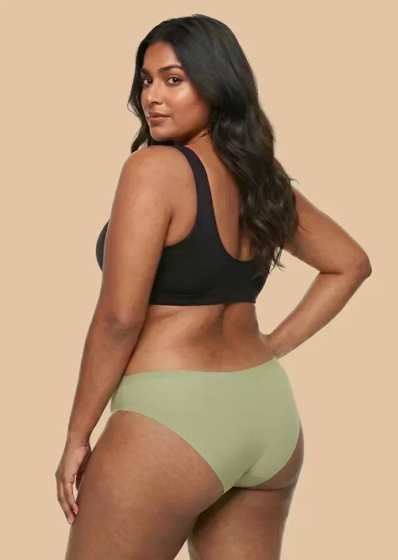 2 Pack - Green Low-waist Seamless Underwear
