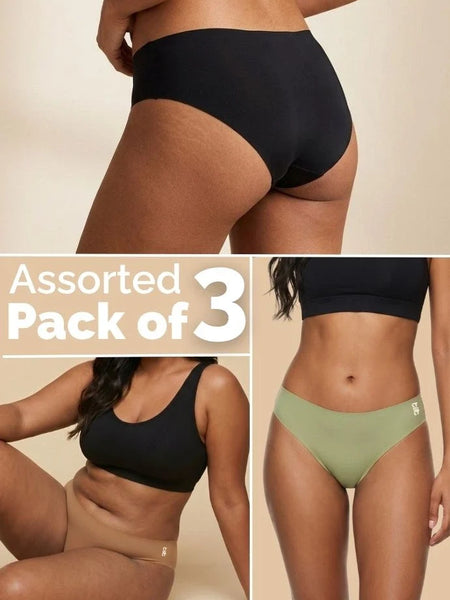 Assorted 3 Pack - Basics Low-waist Seamless Underwear