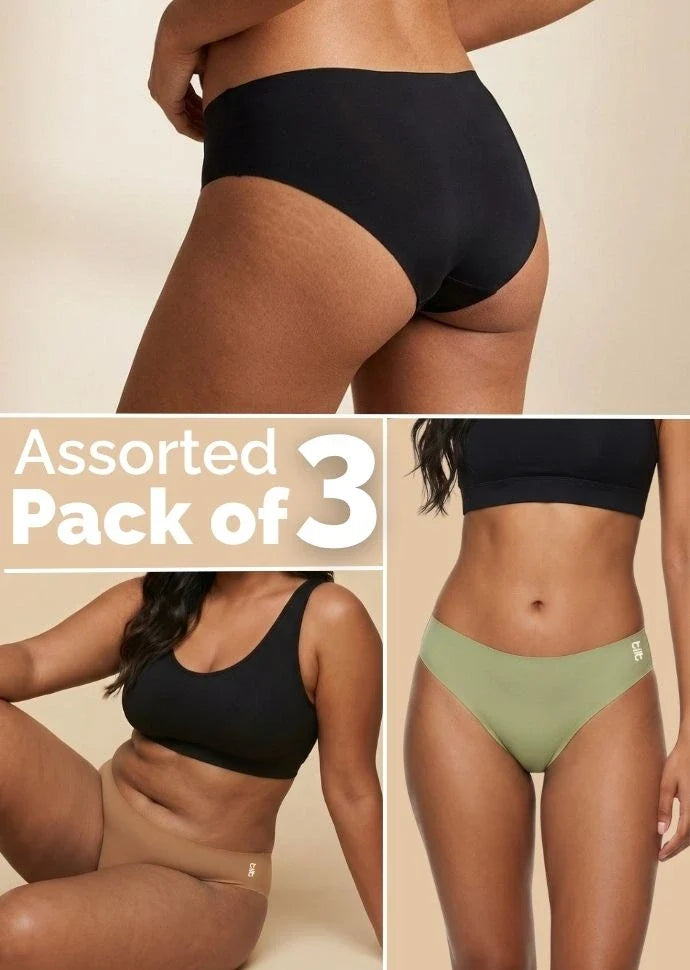 Assorted 3 Pack - Basics Low-waist Seamless Underwear