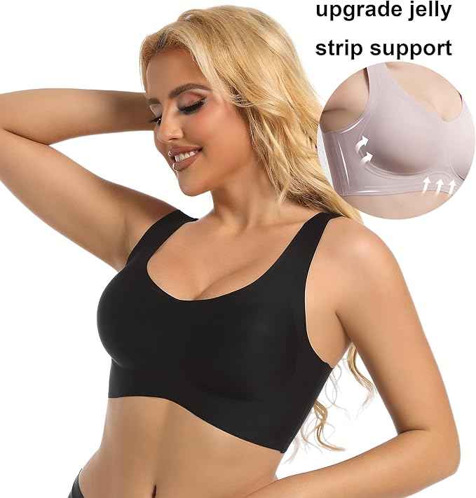 Wireless Bras for Women No Underwire Seamless Soft Everyday Bra Padded Bralette