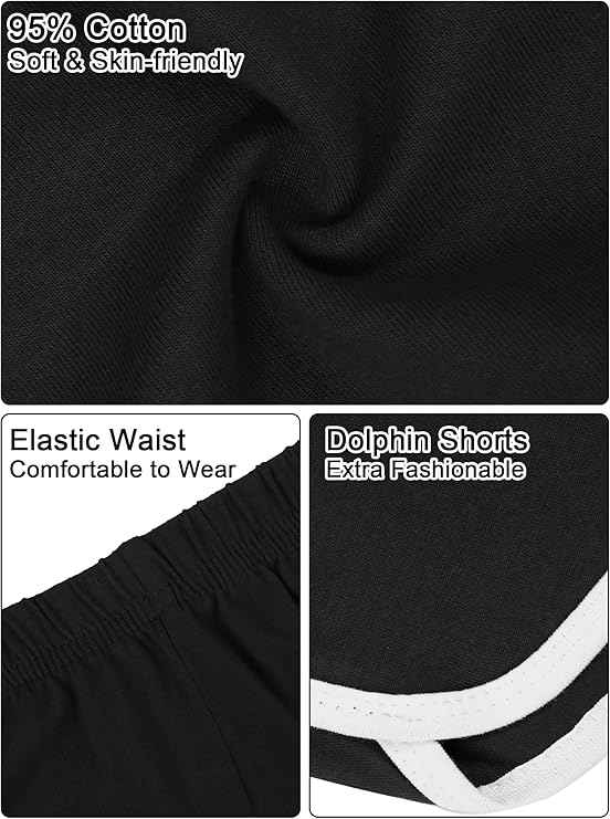 Plus Size for Women Cotton Shorts Dolphin Design Athletic Shorts Women Sports Shorts for Dance, Yoga, Running