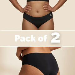 2 Pack - Black Low-waist Seamless Underwear