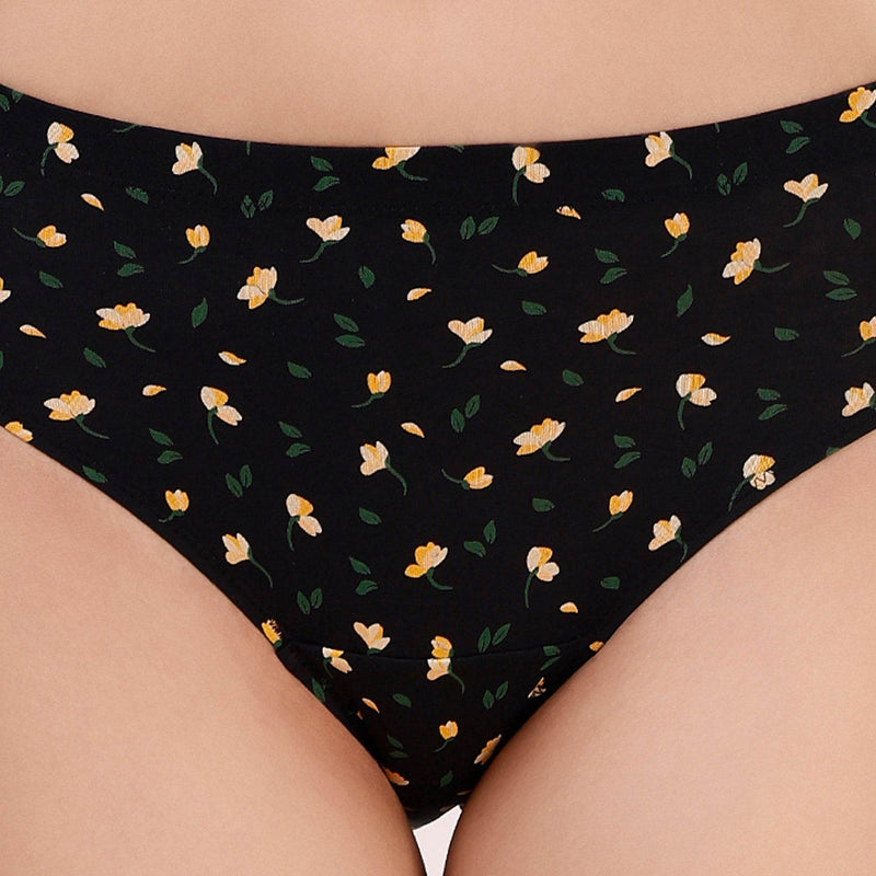 SOIE Woman - High Rise Full Coverage Printed Stretch Cotton Hipster Panty (Pack of 3) - Panty -for Women