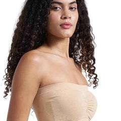 Brachy Women Pack 2 Lightly Padded Seamless Rapid Dry Bandeau Tube Bra