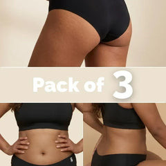 3 Pack - Black Low-waist Seamless Underwear