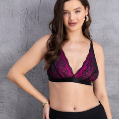 Lace Floral Bralette Non-Padded Non-Wired Bra