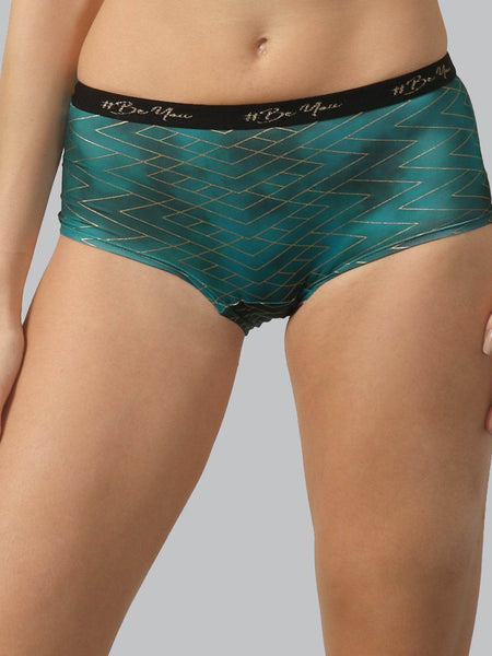 SOIE Woman - High Rise Full Coverage Printed Boyshorts - Panty -for Women