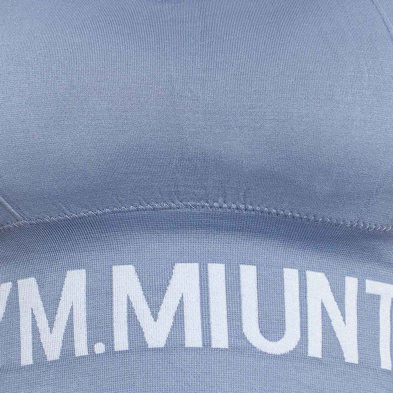Women Sea Blue Racerback Workout Sports Bra