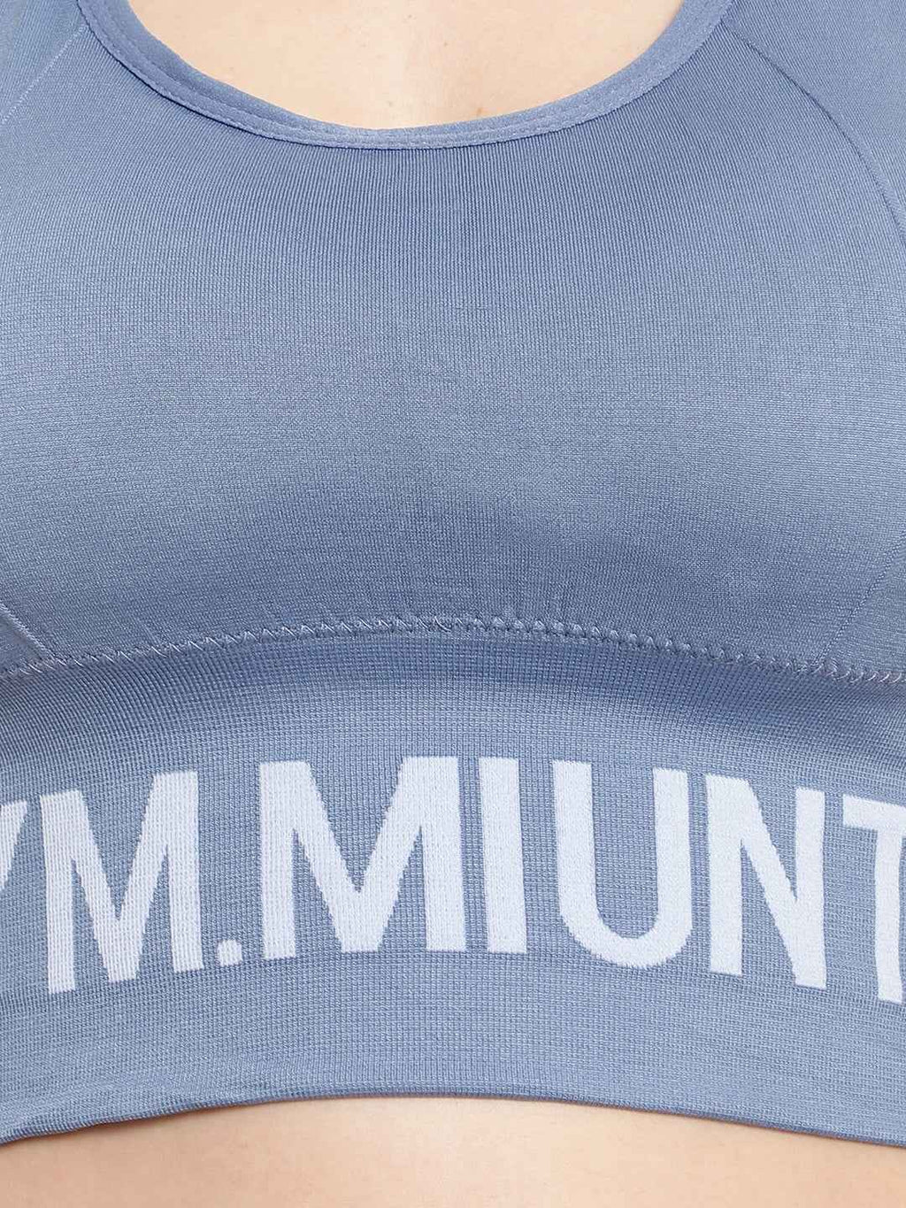 Women Sea Blue Racerback Workout Sports Bra