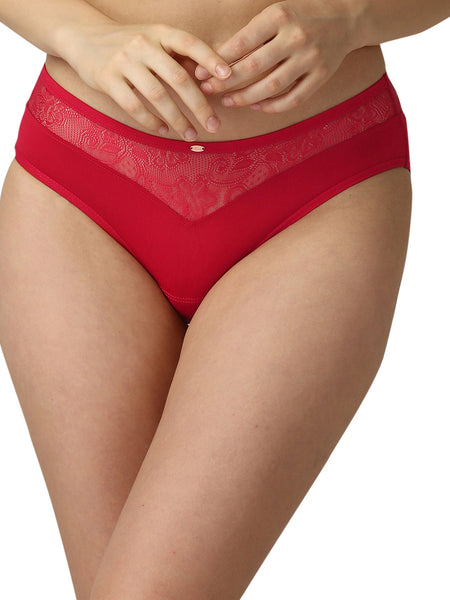 Mid Rise Medium Coverage Lacy Brief Panty