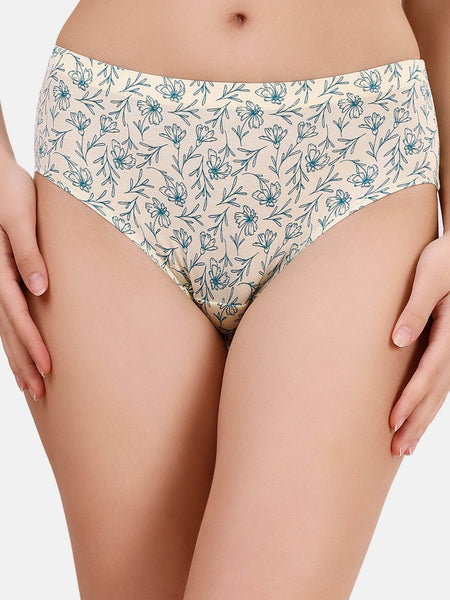 SOIE Woman - High Rise Full Coverage Printed Stretch Cotton Hipster Panty (Pack of 3) - Panty -for Women