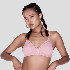MAROON Trueline Find My Skin Tone Seamless Non-Padded T-Shirt Cloud Soft Lift Active Stretch Women Everyday Bra - Strawberry