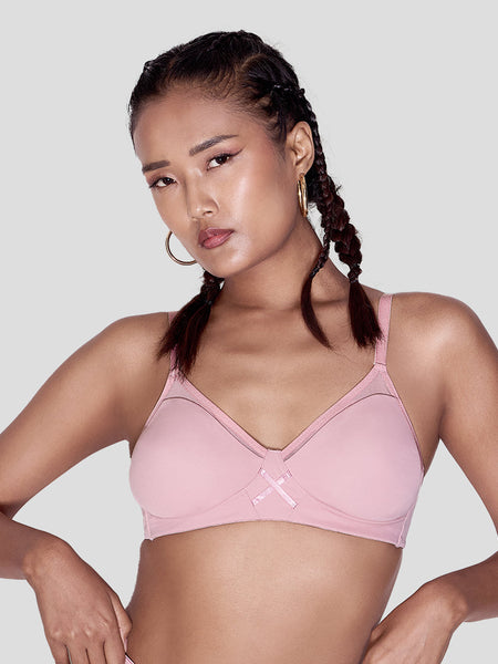 MAROON Trueline Find My Skin Tone Seamless Non-Padded T-Shirt Cloud Soft Lift Active Stretch Women Everyday Bra - Strawberry