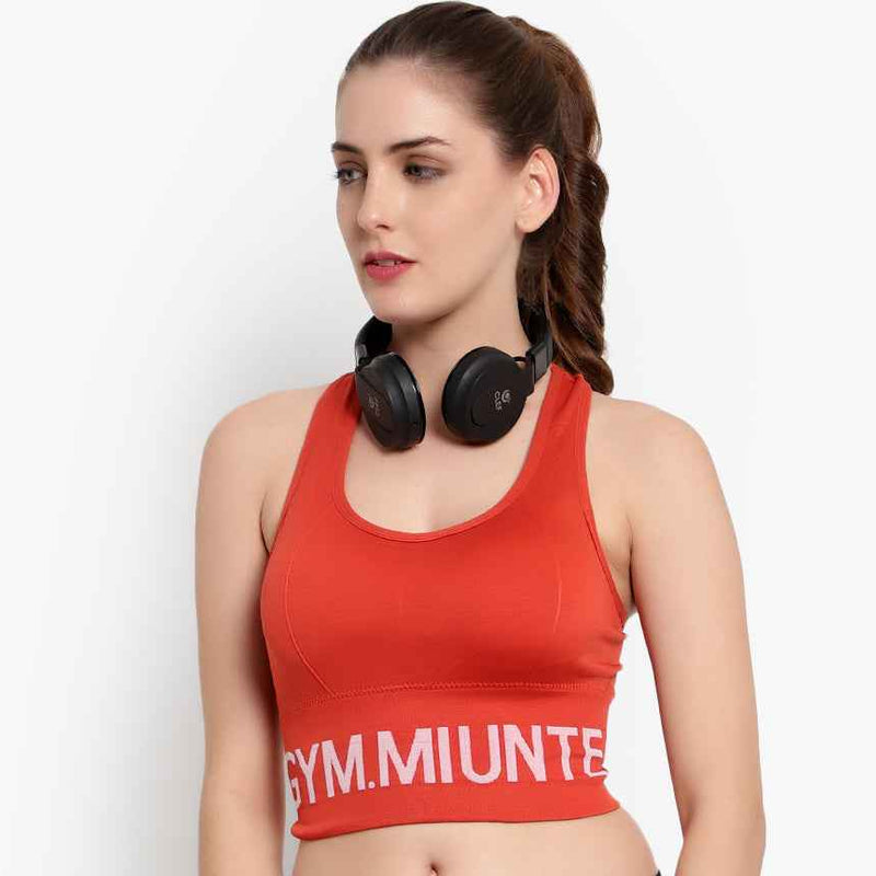 Women Full Coverage Racerback Workout Sports Bra