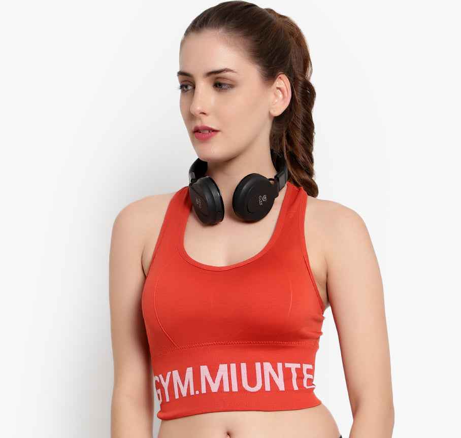 Women Full Coverage Racerback Workout Sports Bra