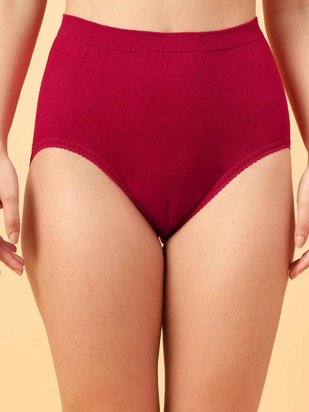 Pack Of 2 Women's Soft Organic Full Coverage High-Rise Stretchable Pregnancy and Maternity Panty