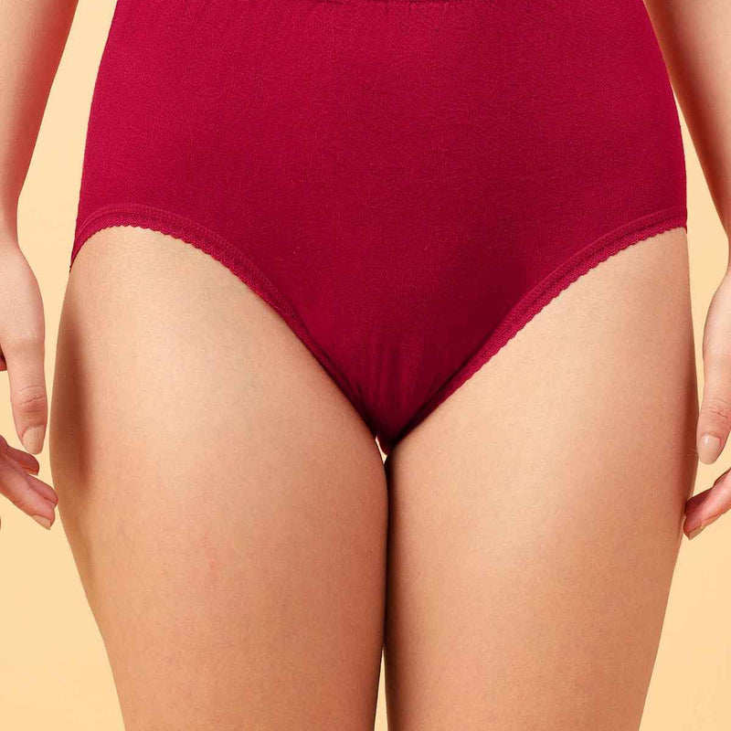 Pack Of 2 Women's Soft Organic Full Coverage High-Rise Stretchable Pregnancy and Maternity Panty