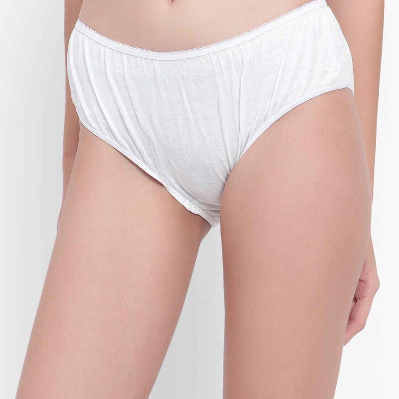 Reusable (Pack Of 4 Panty Set)100%Cotton Disposable Panties for Women