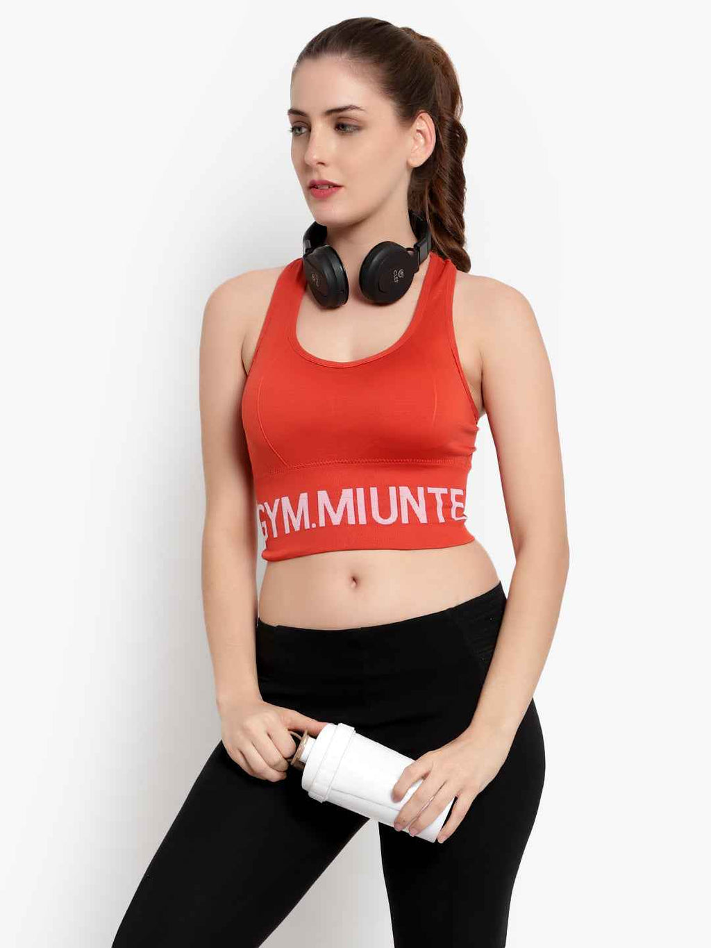 Women Full Coverage Racerback Workout Sports Bra