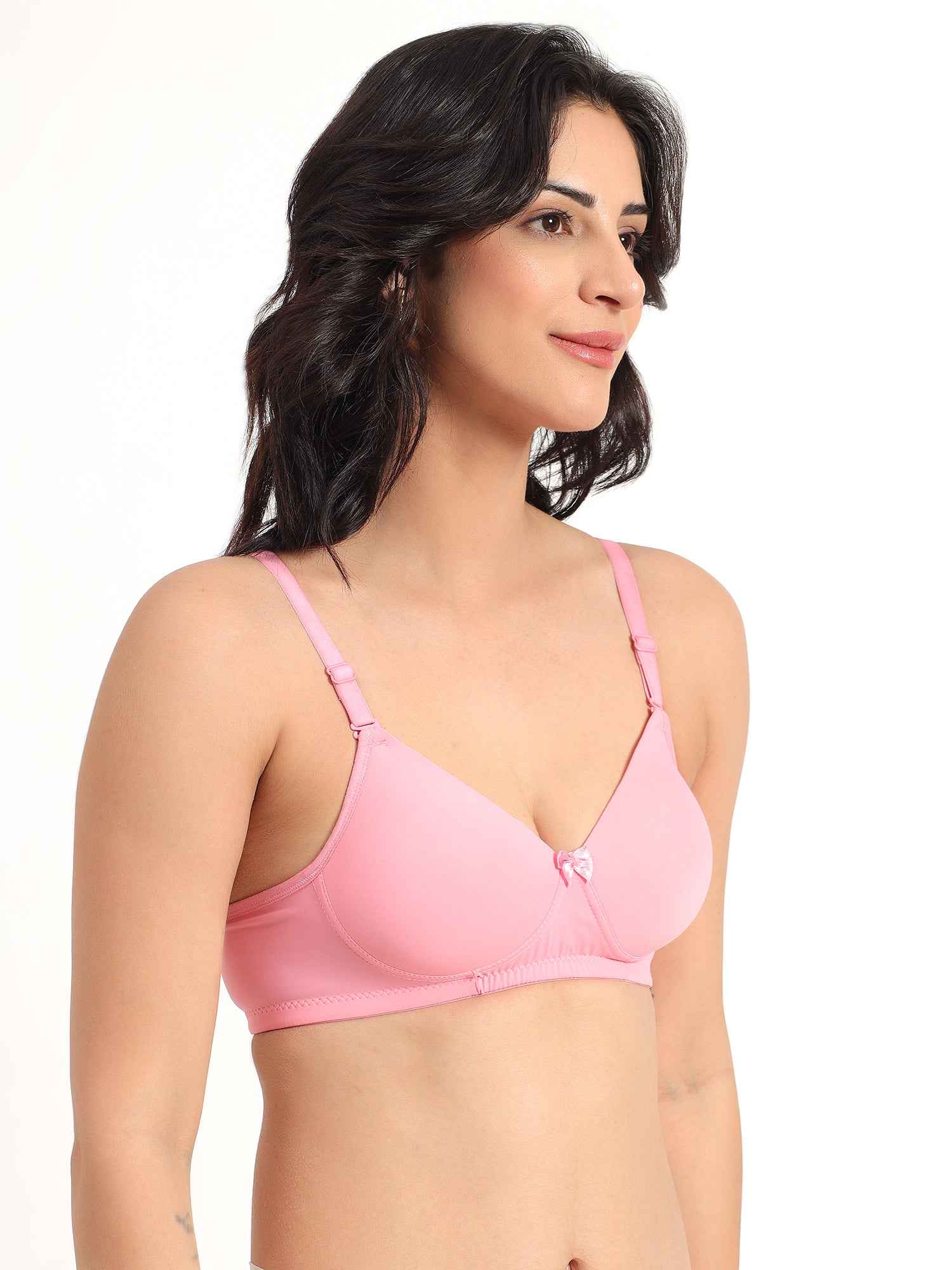 Women Magenta Plus Size Padded Comfortable High Support Big-Cup Bra