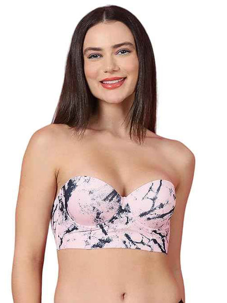 Brachy Women's Pink Underwired Lightly Padded Bralette Multiway Bra