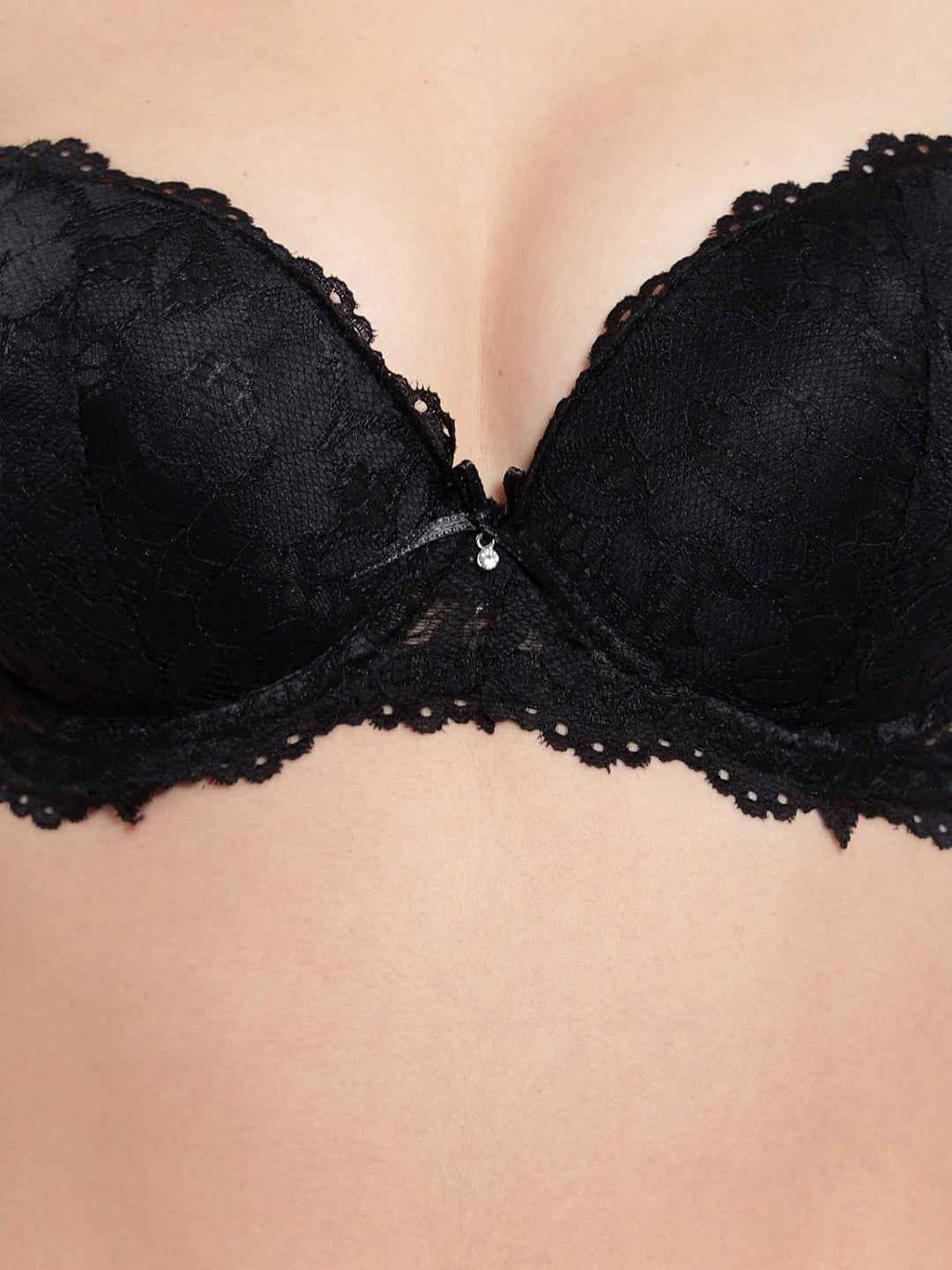 Women's Elegant Lace Love Double Padded Underwired Push up Bra Panty Bridal Set