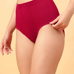 Pack Of 2 Women's Soft Organic Full Coverage High-Rise Stretchable Pregnancy and Maternity Panty