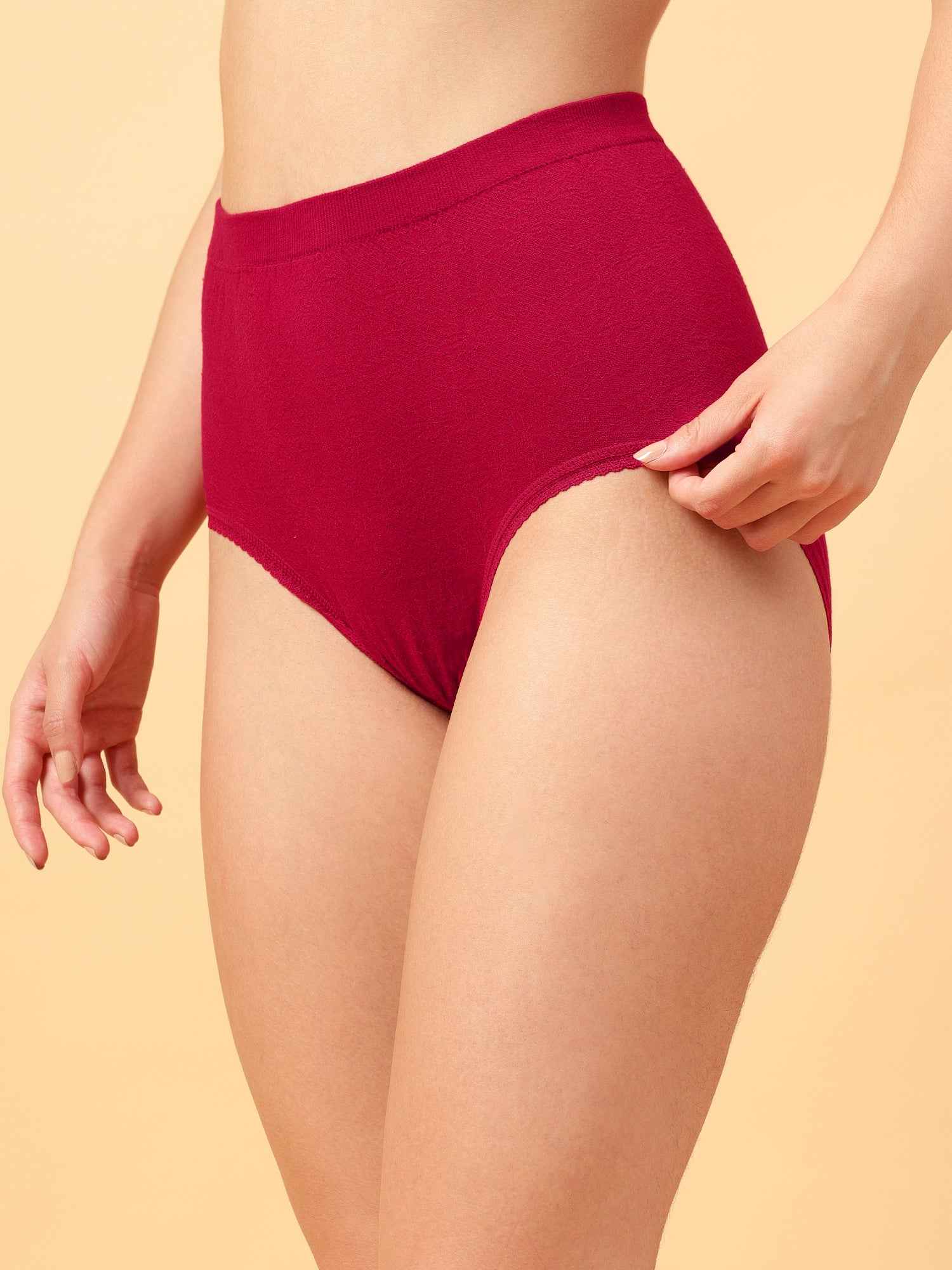 Pack Of 2 Women's Soft Organic Full Coverage High-Rise Stretchable Pregnancy and Maternity Panty