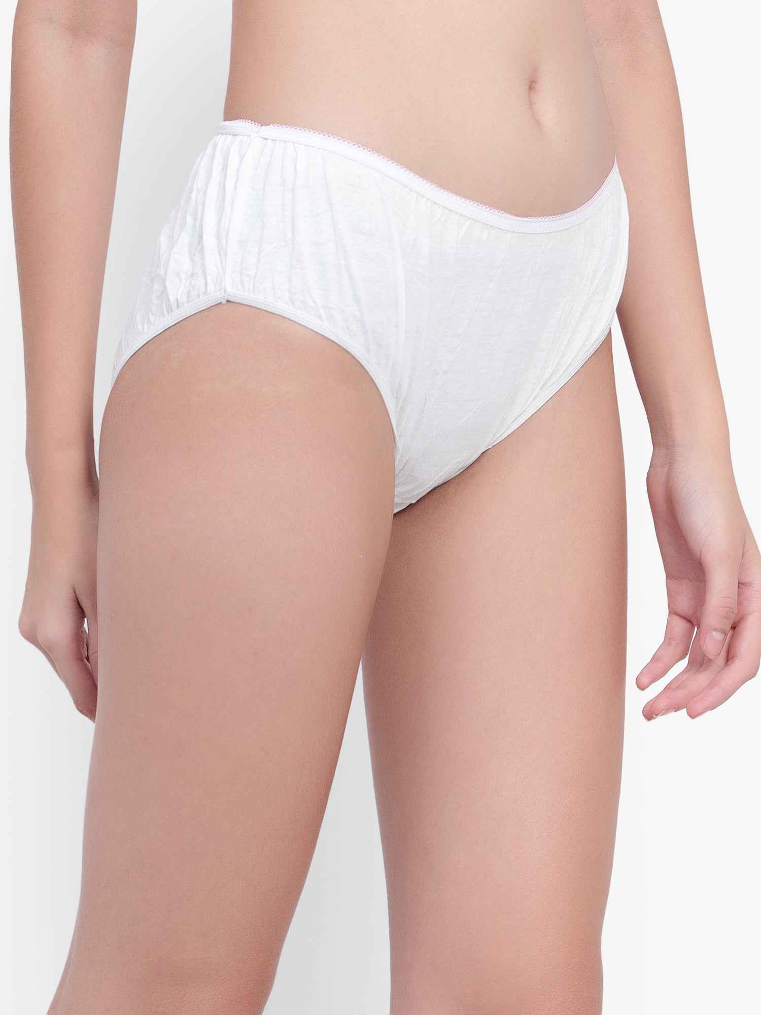 Reusable (Pack Of 4 Panty Set)100%Cotton Disposable Panties for Women